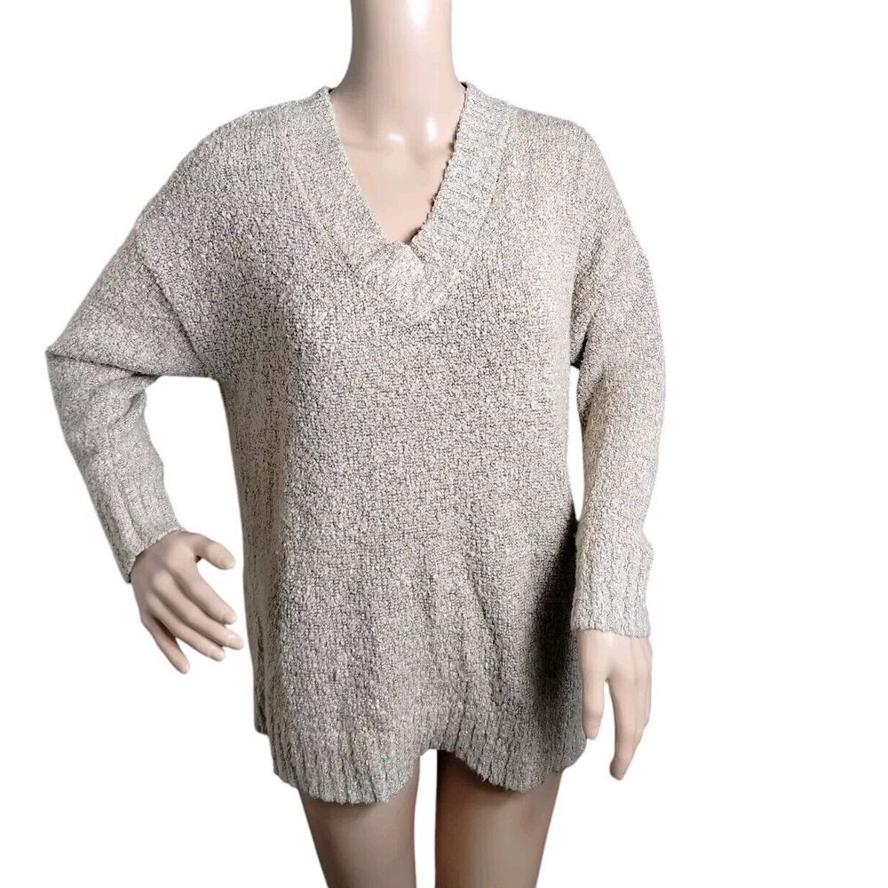 Time and Tru Sweater‎ Woman's Medium Oatmeal Heather Cabincore Cozycore Campcore